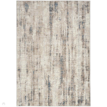 Calvin Klein CK022 Infinity IFN02 Modern Abstract Linear Distressed Shimmer Hi-Low Textured Polyester Low Profile Short Pile Warm Beige/Ivory/Grey/Steel Blue/Dusty Taupe Rug-Calvin Klein-Rug Love - The Most Loved Rug Store